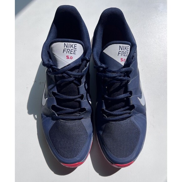 Nike Free Trainer 5.0 Men’s Size 14 Blue Red Running Shoes Athletic Sneakers - Picture 1 of 8